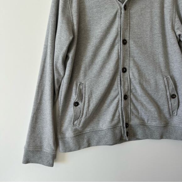 Ted Baker Button Through Classic Collar Cardigan Sweater Grey Mens XL - Picture 7 of 16